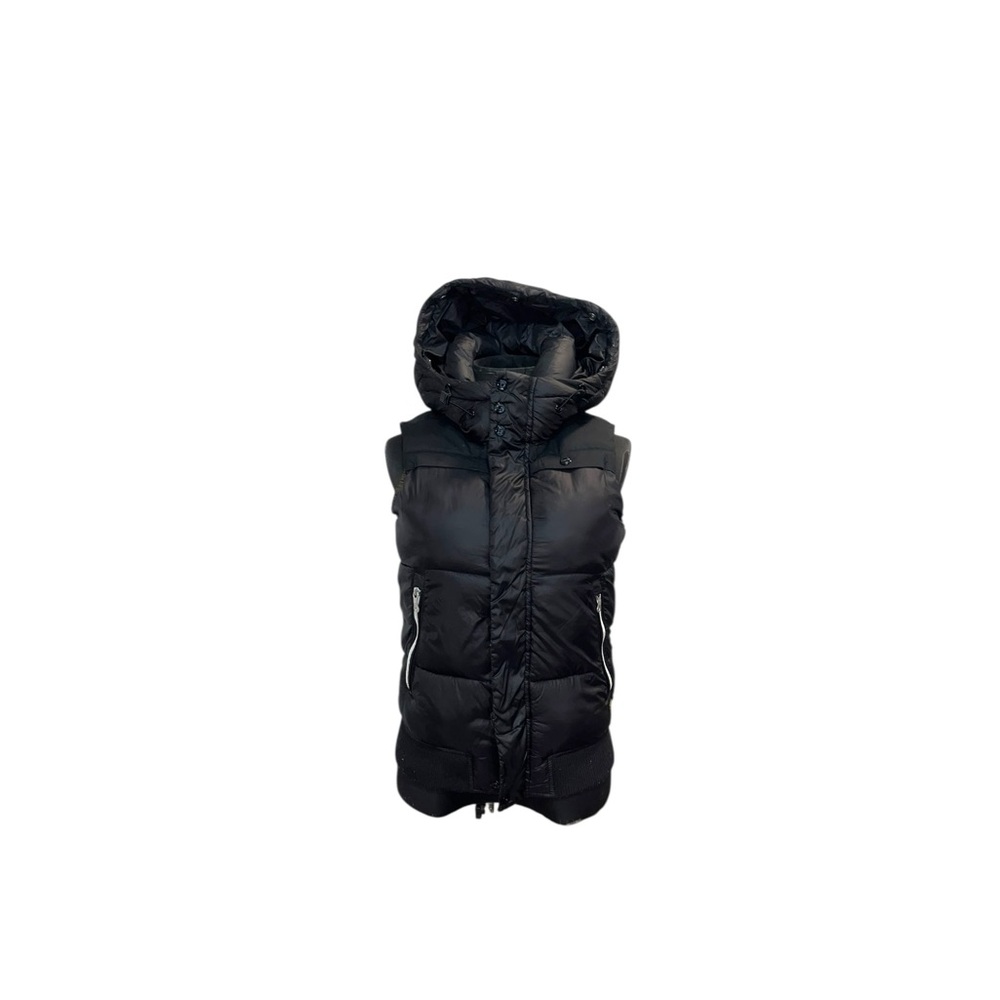 ๐จ๐๐๐๐๐๐๐๐ ๐๐๐๐๐จ๐ค ๐-๐๐๐๐ RAW Hooded Puffer Vest Black Utility Zip